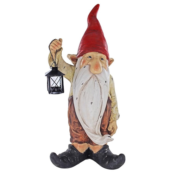 Design Toscano Wheezer, Santa's Keeper of the Light Holiday Gnome Statue - DS17636