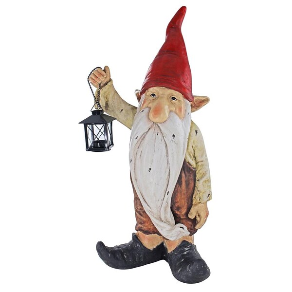 Design Toscano Wheezer, Santa's Keeper of the Light Holiday Gnome Statue - DS17636