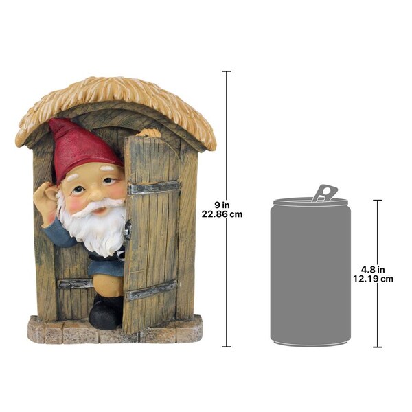 Design Toscano The Knothole Gnomes Garden Welcome Tree Sculpture: Door Gnome - QL4281