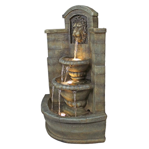 Design Toscano Saint Remy Lion Corner Fountain - DW73048