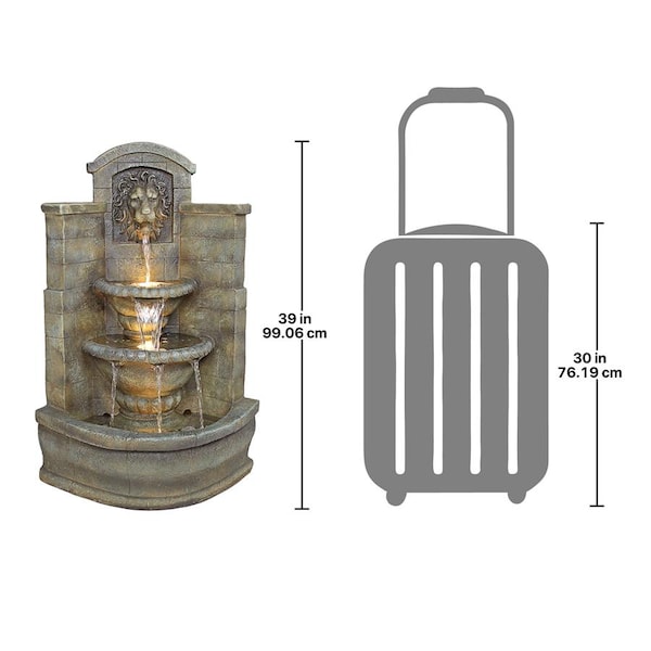 Design Toscano Saint Remy Lion Corner Fountain - DW73048