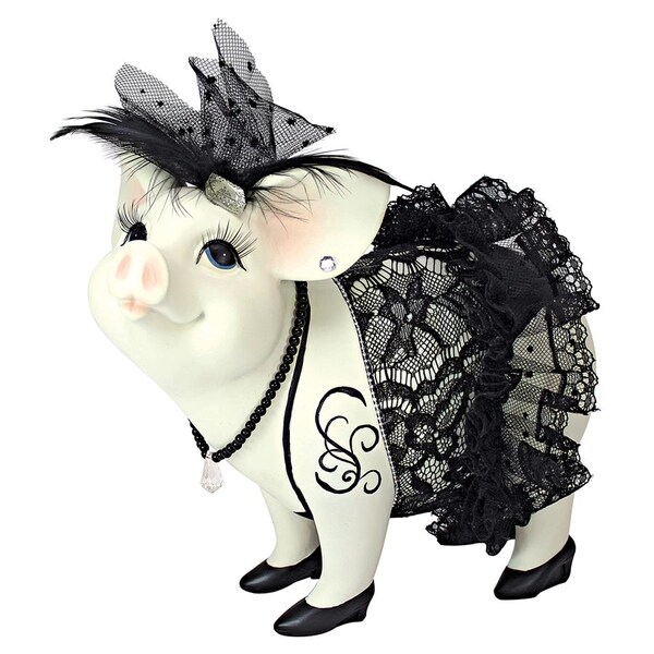 Design Toscano Lace and Lard, Madame Pig Statue - QS2810