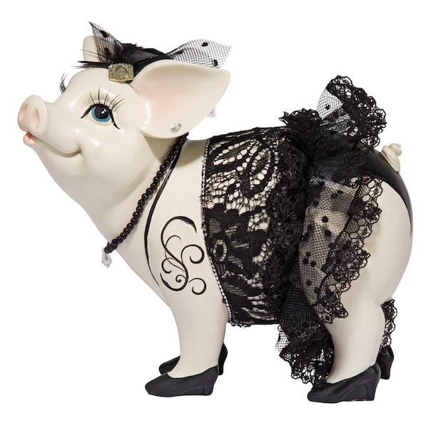 Design Toscano Lace and Lard, Madame Pig Statue - QS2810