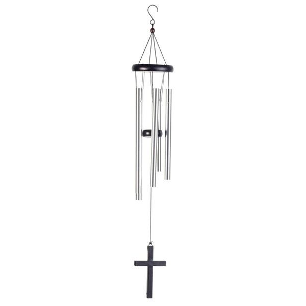Dicksons 35 in Black Metal Cross Sail Cross Windchime - WCA125