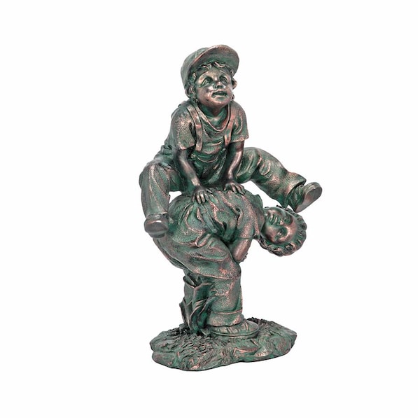 Design Toscano Leap Froggin Playing Boys Garden Statue - NG30439