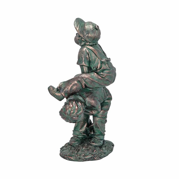 Design Toscano Leap Froggin Playing Boys Garden Statue - NG30439