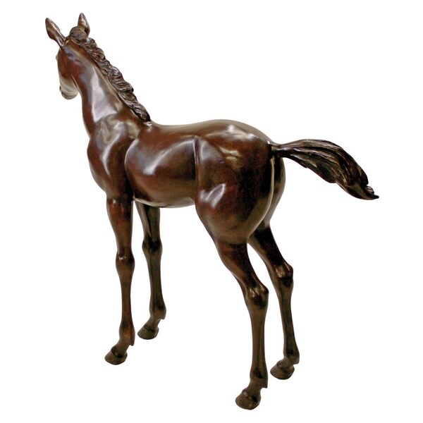 Design Toscano Standing Horse Foal Cast Bronze Garden Statue - PB1081