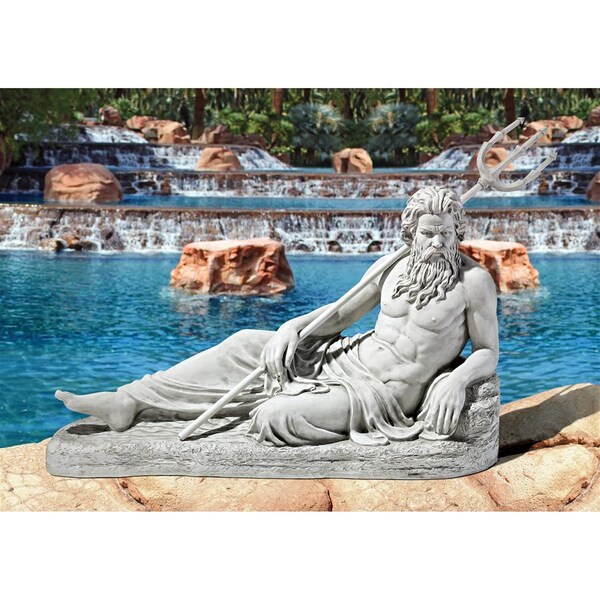 Design Toscano Neptune of St. John's Lock, River Thames Statue (1854) - KY1462