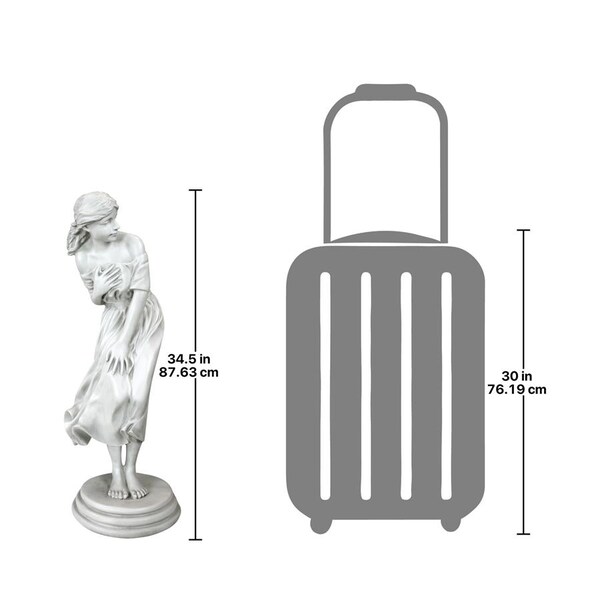 Design Toscano Windblown Sculpture: Antique Stone Finish - NG31127
