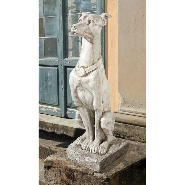 Design Toscano Art Deco Whippet Greyhound Sentinel Dog Statue - AL32920