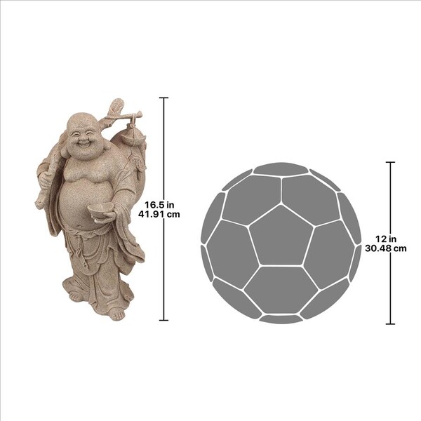 Design Toscano Wandering Happy Hotei Buddha Statue - JQ3859