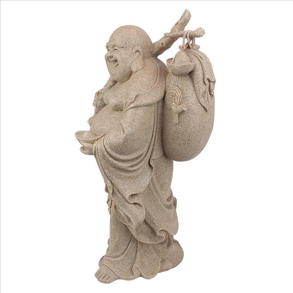 Design Toscano Wandering Happy Hotei Buddha Statue - JQ3859