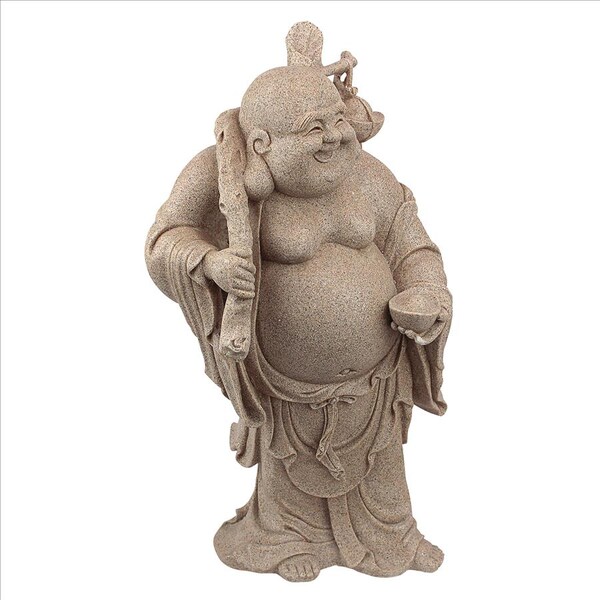 Design Toscano Wandering Happy Hotei Buddha Statue - JQ3859