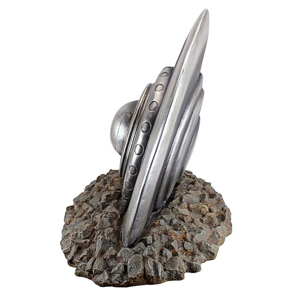 Design Toscano Crash Landing Flying Saucer Alien Spacecraft Statue - KY71188