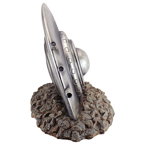 Design Toscano Crash Landing Flying Saucer Alien Spacecraft Statue - KY71188