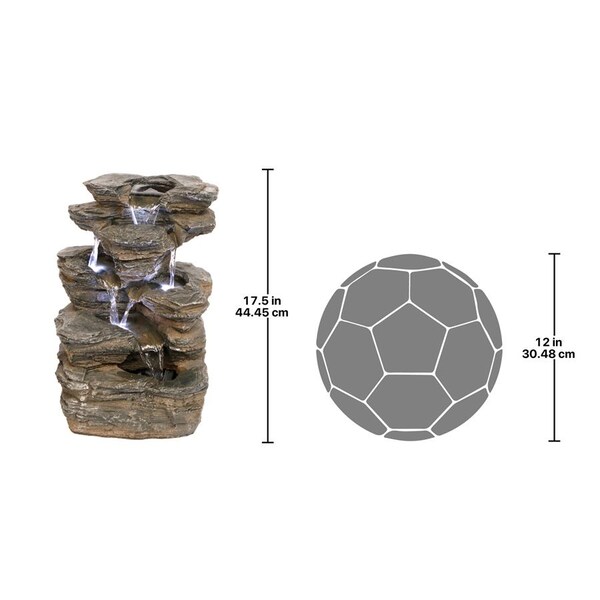Design Toscano Devil's Thumb Falls Illuminated Garden Fountain - QN154062