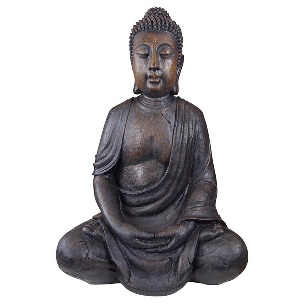 Design Toscano Meditative Buddha of the Grand Temple: Dark Stone, Large - AL1160