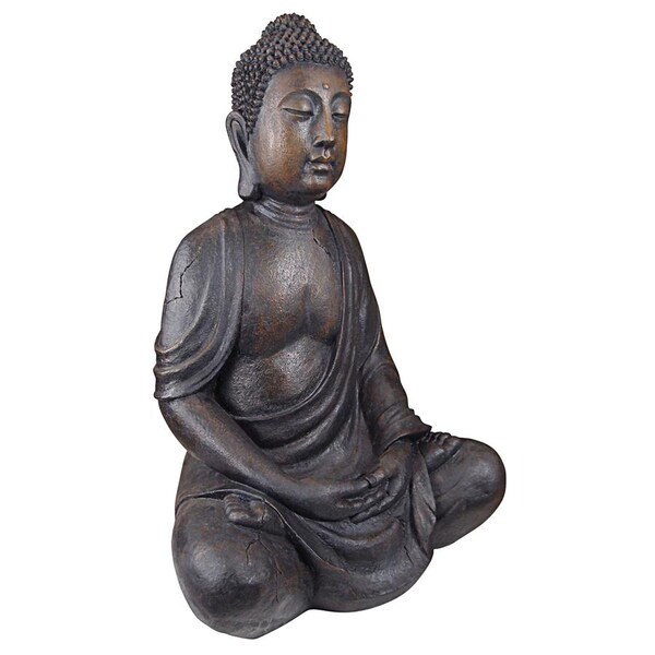 Design Toscano Meditative Buddha of the Grand Temple: Dark Stone, Large - AL1160