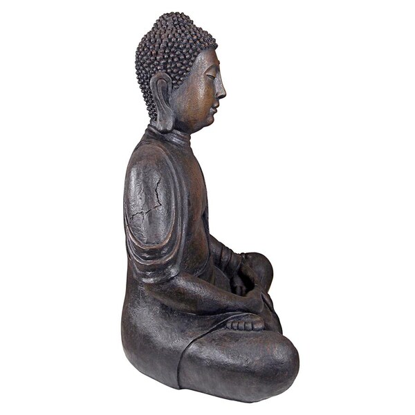 Design Toscano Meditative Buddha of the Grand Temple: Dark Stone, Large - AL1160