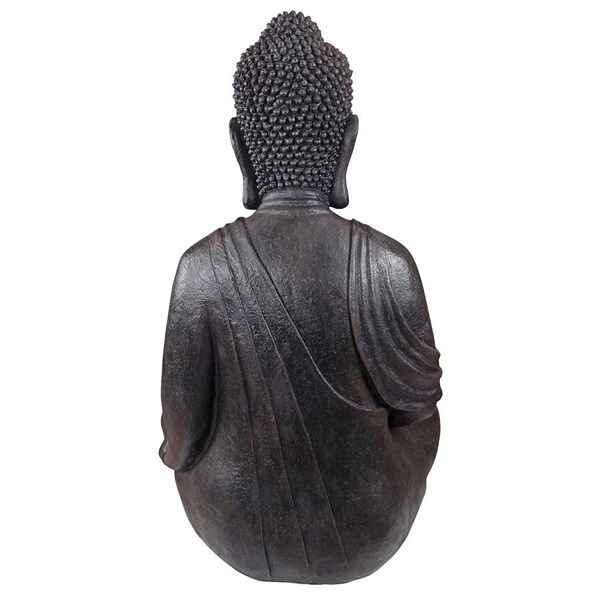 Design Toscano Meditative Buddha of the Grand Temple: Dark Stone, Large - AL1160