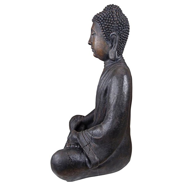 Design Toscano Meditative Buddha of the Grand Temple: Dark Stone, Large - AL1160
