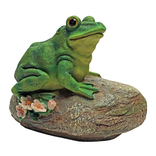 Design Toscano Thurston, the Frog, Garden Rock Sitting Toad Statue - QM150591