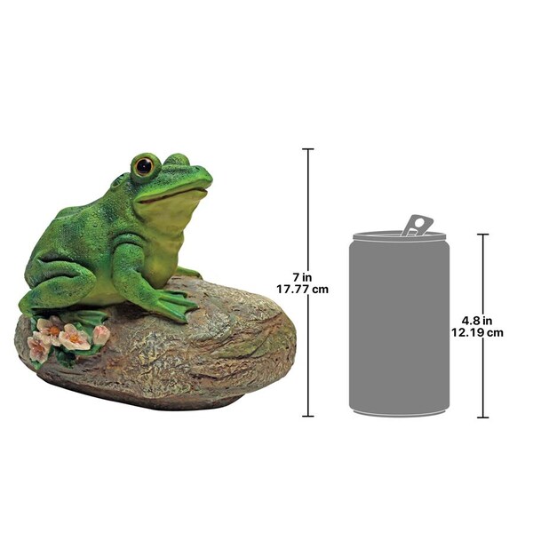 Design Toscano Thurston, the Frog, Garden Rock Sitting Toad Statue - QM150591