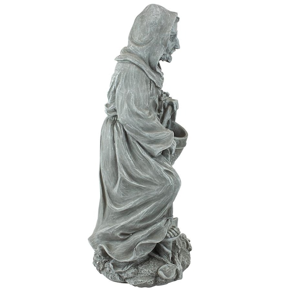 Design Toscano St. Fiacre, the Gardener's Patron Saint Statue: Small - QM13003