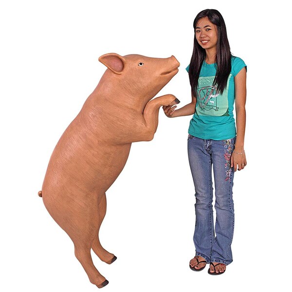 Design Toscano Hop Over Hog, Giant Pig Sculpture - NE20608