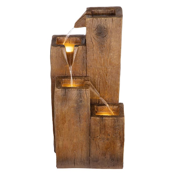 Design Toscano Old Trail Post Cascading Waterfall Garden Fountain - SH202674