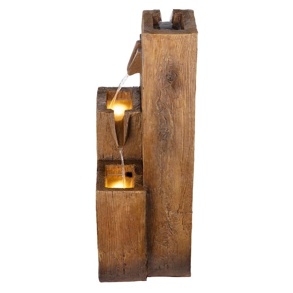 Design Toscano Old Trail Post Cascading Waterfall Garden Fountain - SH202674