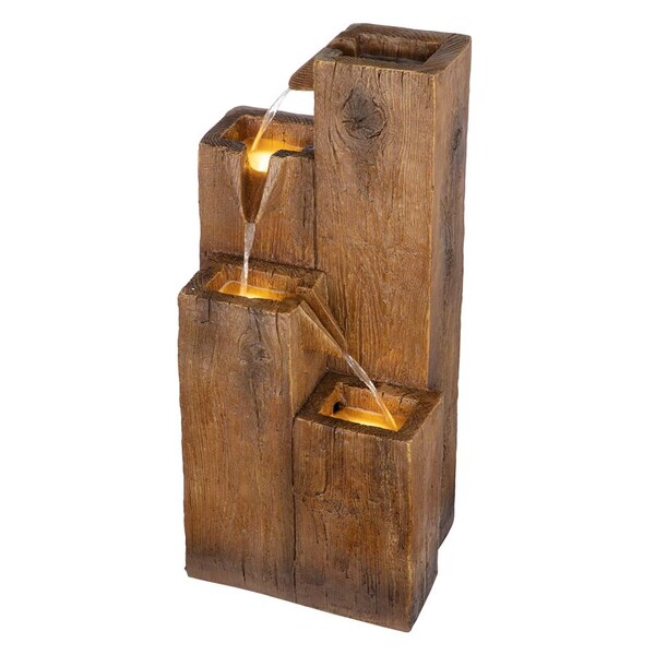 Design Toscano Old Trail Post Cascading Waterfall Garden Fountain - SH202674