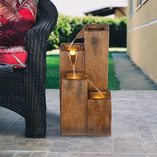Design Toscano Old Trail Post Cascading Waterfall Garden Fountain - SH202674
