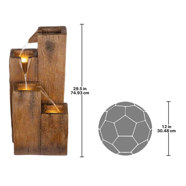 Design Toscano Old Trail Post Cascading Waterfall Garden Fountain - SH202674
