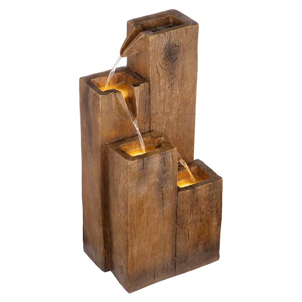 Design Toscano Old Trail Post Cascading Waterfall Garden Fountain - SH202674
