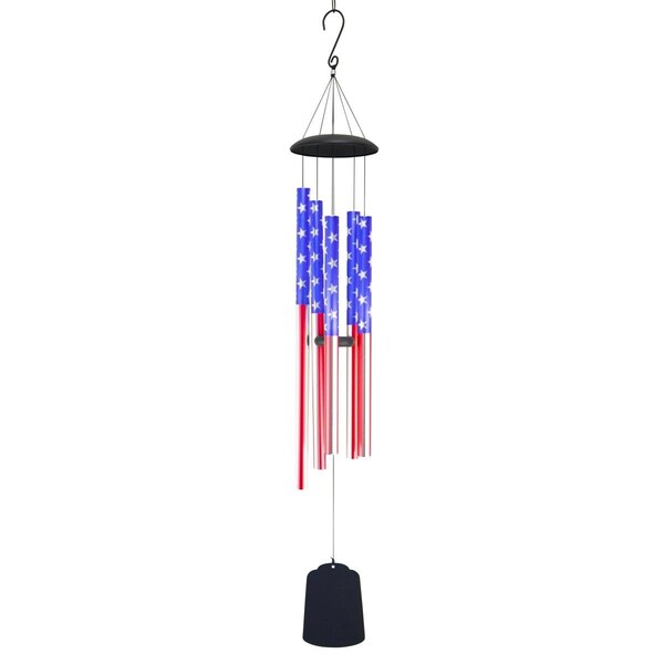 Pipers Pit Printed Tune UV Patriotic Flag Chime, Large - PI3186594