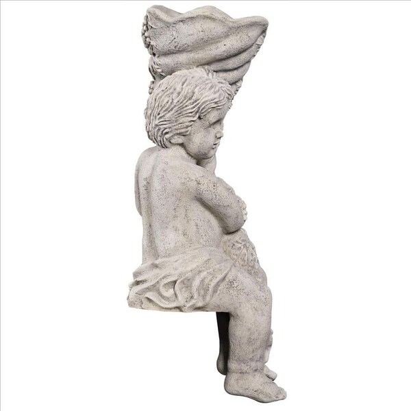 Design Toscano Baby Zeus with the Horn of Plenty Cornucopia Planter Garden Statue - NE210134