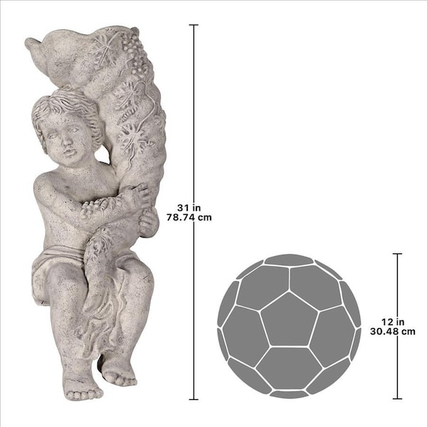 Design Toscano Baby Zeus with the Horn of Plenty Cornucopia Planter Garden Statue - NE210134