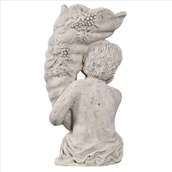 Design Toscano Baby Zeus with the Horn of Plenty Cornucopia Planter Garden Statue - NE210134