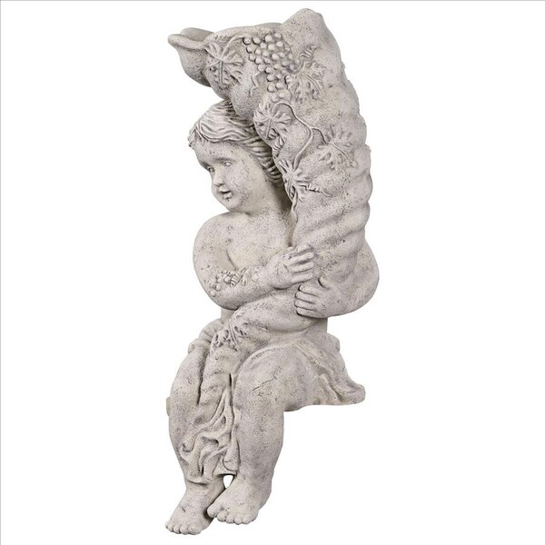 Design Toscano Baby Zeus with the Horn of Plenty Cornucopia Planter Garden Statue - NE210134