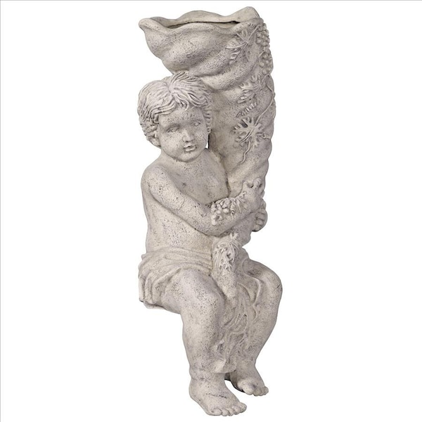 Design Toscano Baby Zeus with the Horn of Plenty Cornucopia Planter Garden Statue - NE210134