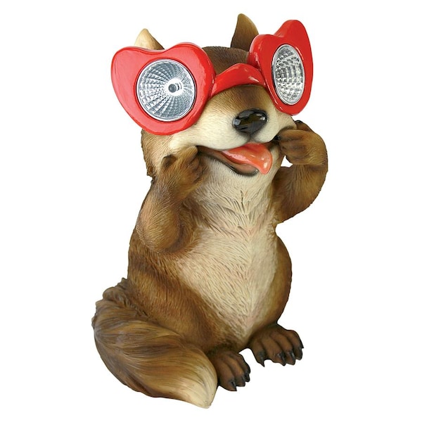 Design Toscano Bright Eyes Solar Squirrel Garden Statue - QL58931