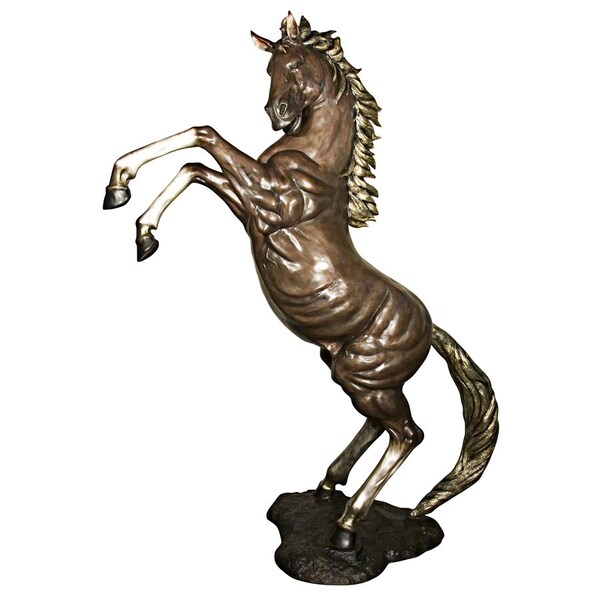 Design Toscano Majestic Spirit, Rearing Horse Cast Bronze Garden Statue: Left - KW76430