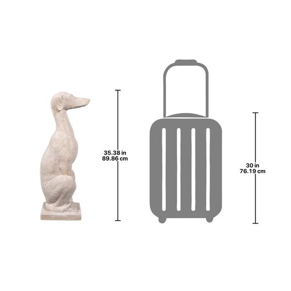 Design Toscano Italian Greyhound Art Deco Whippet Sentinel Dog Statue - NE170104