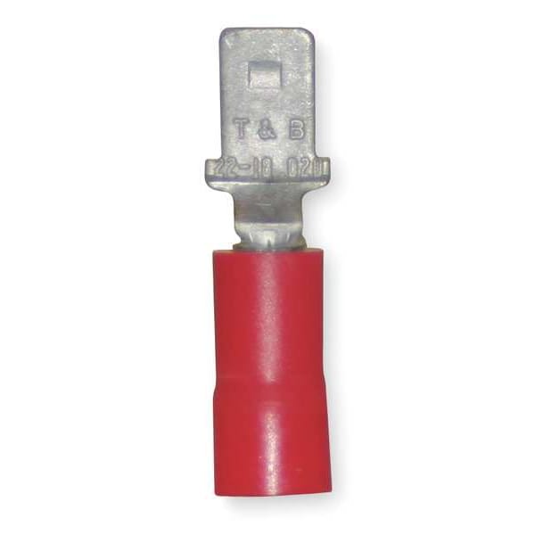 Desconexión macho Sta-Kon, Rojo, Calibre 22-18, Paquete con 100 piezas - 18RAD-188