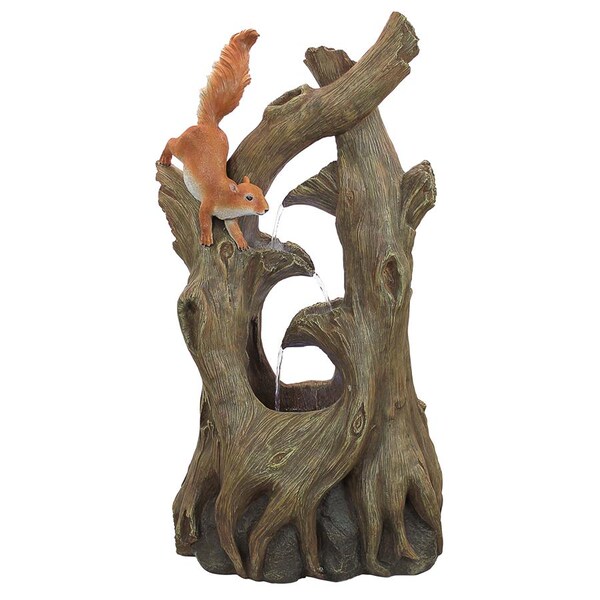 Design Toscano Tree Squirrel Cascading Sculptural Fountain - SS5539