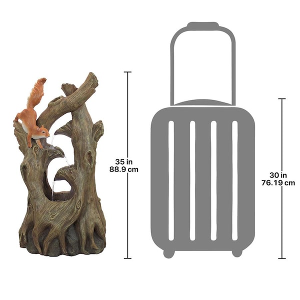 Design Toscano Tree Squirrel Cascading Sculptural Fountain - SS5539