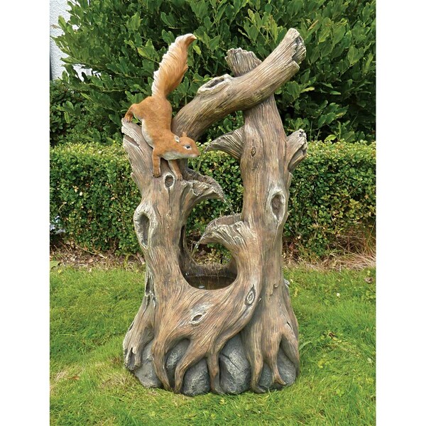 Design Toscano Tree Squirrel Cascading Sculptural Fountain - SS5539