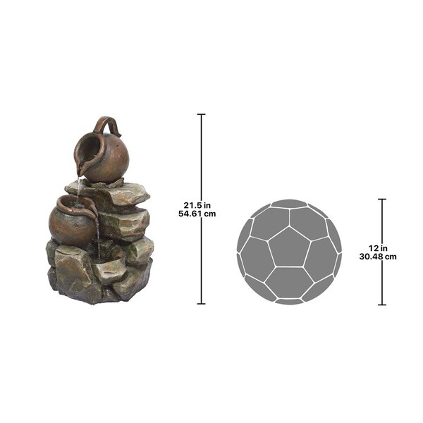 Design Toscano LaTaverna Cascading Urns Illuminated Garden Fountain - QN150006