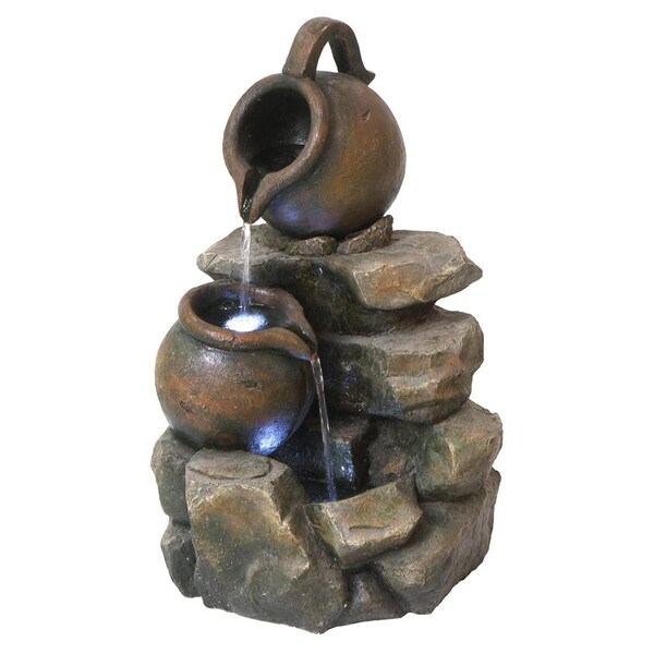 Design Toscano LaTaverna Cascading Urns Illuminated Garden Fountain - QN150006